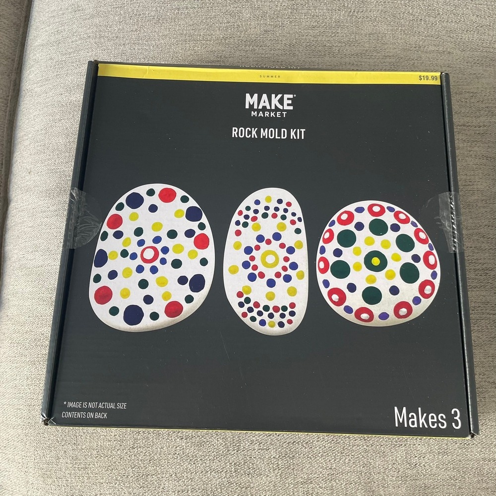 MAKE MARKET Rock Mold Kit‎ Arts Crafts Outside Decor Kids New